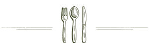 Drawing of a fork, spoon and knife